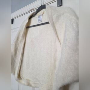 Sleeping on Snow Anthropologie Women’s Shrug Cardigan Bell Sleeve Fuzzy Ivory